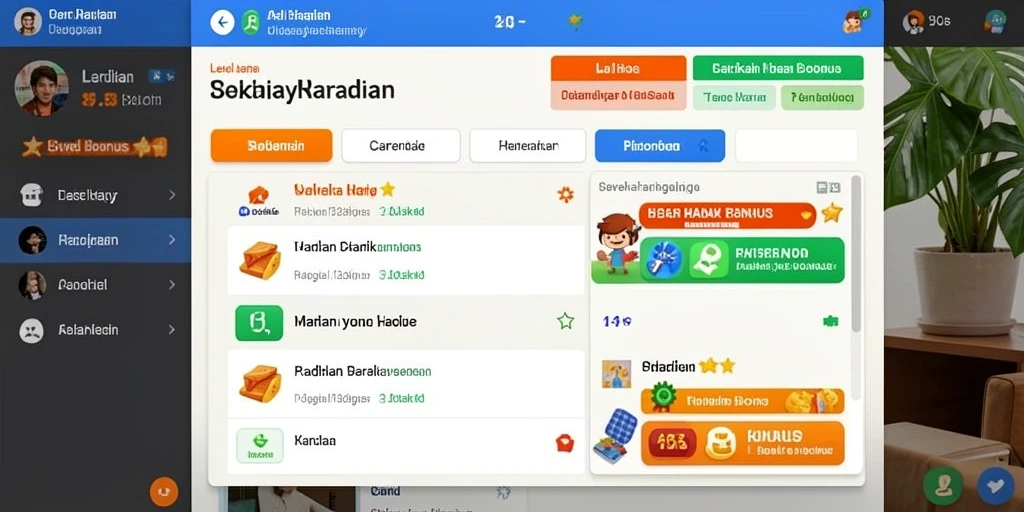 Screenshot menunjukkan tampilan antarmuka permainan yang menarik.